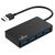 POWERTECH USB HUB PT-1145, 4X ΘΥΡΏΝ, 5GBPS, USB ΣΎΝΔΕΣΗ, ΜΑΎΡΟ