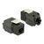 POWERTECH KEYSTONE MODULE RJ45 FEMALE CAB-N150, CAT.6Α UTP 180°, ΜΑΎΡΟ