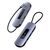 USAMS DOCKING STATION US-SJ643, 8 ΘΥΡΏΝ, USB-C, 4K, 100W PD, LAN, ΓΚΡΙ