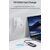 USAMS DOCKING STATION US-SJ643, 8 ΘΥΡΏΝ, USB-C, 4K, 100W PD, LAN, ΓΚΡΙ