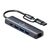 POWERTECH DOCKING STATION PTR-0150, 5 ΘΥΡΏΝ, USB & USB-C ΣΎΝΔΕΣΗ, ΓΚΡΙ