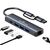 POWERTECH DOCKING STATION PTR-0150, 5 ΘΥΡΏΝ, USB & USB-C ΣΎΝΔΕΣΗ, ΓΚΡΙ