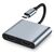POWERTECH DOCKING STATION PTH-113, 4 ΘΥΡΏΝ, USB-C, 4K, 100W, ΓΚΡΙ