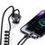 USAMS ΦΟΡΤΙΣΤΉΣ ΑΥΤΟΚΙΝΉΤΟΥ US-CC192 ΜΕ ΚΑΛΏΔΙΟ, USB/USB-C, 60W, ΜΑΎΡΟΣ