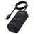 POWERTECH USB 3.2 HUB PTR-0156 4X ΘΥΡΏΝ, 5GBPS, USB-C ΣΎΝΔΕΣΗ, 1M, ΜΑΎΡΟ