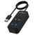 POWERTECH USB 3.2 HUB PTR-0157, 4X ΘΥΡΏΝ, 5GBPS, USB ΣΎΝΔΕΣΗ, 1M, ΜΑΎΡΟ