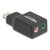 DELOCK ΕΞΩΤΕΡΙΚΉ ΚΆΡΤΑ ΉΧΟΥ 67128, 2X 3.5MM, USB-C ΣΎΝΔΕΣΗ, ΜΑΎΡΗ
