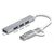 DELOCK USB HUB 64214, 4X USB ΘΎΡΕΣ, USB & USB-C ΣΎΝΔΕΣΗ, ΓΚΡΙ