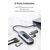 USAMS DOCKING STATION US-SJ643, 8 ΘΥΡΏΝ, USB-C, 4K, 100W PD, LAN, ΓΚΡΙ