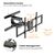 POWERTECH ΕΠΙΤΟΊΧΙΑ ΒΆΣΗ PT-1280 ΓΙΑ ΤΗΛΕΌΡΑΣΗ 43-100", FULL MOTION, 60KG
