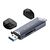 POWERTECH CARD READER PT-1343 ΓΙΑ SD & MICRO SD, USB 3.2, 5GBPS, ΓΚΡΙ