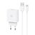 USAMS ΦΟΡΤΙΣΤΉΣ ΤΟΊΧΟΥ SCXLTZ01 ΜΕ ΚΑΛΏΔΙΟ MICRO USB, USB, 18W, ΛΕΥΚΌΣ
