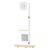 BRATECK ΒΆΣΗ ΔΑΠΈΔΟΥ FS54-22T-02W ΓΙΑ ΤΗΛΕΌΡΑΣΗ 17-43" ΈΩΣ 15KG, ΜΕ ΡΆΦΙ & ΡΟΔΆΚΙΑ