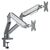 ANDA SEAT MONITOR ARM / STAND A6D-2S  SILVER WHITE DUAL, WEIGHT CAPACITY (PER SCREEN): 2-9KG