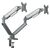 ANDA SEAT MONITOR ARM / STAND A6D-2S  SILVER WHITE DUAL, WEIGHT CAPACITY (PER SCREEN): 2-9KG