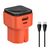 LDNIO ΦΟΡΤΙΣΤΉΣ ΤΟΊΧΟΥ Q2420 ΜΕ ΚΑΛΏΔΙΟ, USB/USB-C, 45W, UNIVERSAL ΠΡΊΖΑ, ΠΟΡΤΟΚΑΛΊ