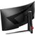 MSI MONITOR GAMING MAG 345CQR, CURVED VA UWQHD, 34", 21:9, 300CD/M2, 100.000.000:1, 1MS, 180HZ, 3440X1440, 2X HDMI/ DISPLAY PORT/ HEADPHONE OUT, BLACK, HAS, 3YW.