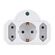 POWERTECH ΑΝΤΆΠΤΟΡΑΣ ΡΕΎΜΑΤΟΣ PT-816, 1X SCHUKO, 2X EURO, 16A, ΛΕΥΚΌΣ
