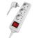 POWERTECH ΠΟΛΎΠΡΙΖΟ PT-873, 3X SCHUKO, 16A, 1.5M, ΛΕΥΚΌ