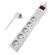 POWERTECH ΠΟΛΎΠΡΙΖΟ ΑΣΦΑΛΕΊΑΣ PT-880, 5X SCHUKO, 16A, 1.5M, ΛΕΥΚΌ