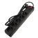 POWERTECH ΠΟΛΎΠΡΙΖΟ ΑΣΦΑΛΕΊΑΣ PT-881, 5X SCHUKO, 16A, 1.5M, ΜΑΎΡΟ