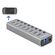 DELOCK USB HUB ΜΕ ΔΙΑΚΌΠΤΕΣ 63264, 8X USB & USB-C PD, 5GBPS, 2.4A, ΓΚΡΙ