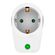 POWERTECH ΑΝΤΆΠΤΟΡΑΣ ΡΕΎΜΑΤΟΣ PT-996, 1 ΘΈΣΗ SCHUKO, 16A, 3680W, ΛΕΥΚΌΣ