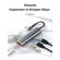 CABLETIME USB-C HUB CT-HUBP4, 4X USB ΘΎΡΕΣ, 5GBPS, ΓΚΡΙ