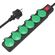 POWERTECH ΠΟΛΎΠΡΙΖΟ PT-1071, 6X SCHUKO, IP44, 16A, 1.5M, ΜΑΎΡΟ