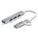 DELOCK USB HUB 64214, 4X USB ΘΎΡΕΣ, USB & USB-C ΣΎΝΔΕΣΗ, ΓΚΡΙ