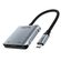 CABLETIME DOCKING STATION CT-CM2H4K-AG, USB/USB-C/2X HDMI, 4K 100W, ΓΚΡΙ