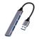 POWERTECH USB HUB PT-1114, 4X USB ΘΎΡΕΣ, 5GBPS, ΓΚΡΙ