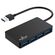 POWERTECH USB HUB PT-1145, 4X ΘΥΡΏΝ, 5GBPS, USB ΣΎΝΔΕΣΗ, ΜΑΎΡΟ