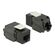 POWERTECH KEYSTONE MODULE RJ45 FEMALE CAB-N150, CAT.6Α UTP 180°, ΜΑΎΡΟ