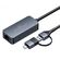 POWERTECH ΑΝΤΆΠΤΟΡΑΣ ΔΙΚΤΎΟΥ PTR-0149, USB & USB-C, 1000 MBPS, ΓΚΡΙ