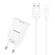 USAMS ΦΟΡΤΙΣΤΉΣ ΤΟΊΧΟΥ T21OCLN01 ΜΕ ΚΑΛΏΔΙΟ LIGHTNING, USB 2.1A, ΛΕΥΚΌΣ