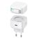 USAMS ΦΟΡΤΙΣΤΉΣ ΤΟΊΧΟΥ US-CC202 ΜΕ ΚΑΛΏΔΙΟ USB-C, USB-C, 35W GAN, ΛΕΥΚΌΣ
