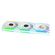 LIAN LI UNIFAN SL WIRELESS LCD 120 -3PCS REVERSE WHITE (TRIPLE PACK INCLUDE CONTROLLER) - CASE FAN
