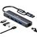 POWERTECH DOCKING STATION PTR-0150, 5 ΘΥΡΏΝ, USB & USB-C ΣΎΝΔΕΣΗ, ΓΚΡΙ