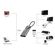 POWERTECH DOCKING STATION PTH-112, 7 ΘΥΡΏΝ, USB-C ΣΎΝΔΕΣΗ, 100W PD, ΓΚΡΙ