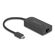 DELOCK ΑΝΤΆΠΤΟΡΑΣ ΔΙΚΤΎΟΥ 66046, USB-C, 2.5GBPS ETHERNET, ΜΑΎΡΟΣ