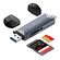 POWERTECH CARD READER PT-1343 ΓΙΑ SD & MICRO SD, USB 3.2, 5GBPS, ΓΚΡΙ