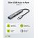 GOOBAY USB HUB 74457, 4X ΘΥΡΏΝ, USB 3.2, 5GBPS, USB-C ΣΎΝΔΕΣΗ, ΓΚΡΙ