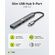 GOOBAY USB HUB 74460, 5X ΘΥΡΏΝ, USB 3.2, 5GBPS, 100W, USB-C ΣΎΝΔΕΣΗ, ΓΚΡΙ