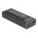 DELOCK USB HUB 64326 ΜΕ ΔΙΑΚΌΠΤΕΣ, 7X ΘΥΡΏΝ, 10GBPS, USB/USB-C ΣΎΝΔΕΣΗ, ΜΑΎΡΟ