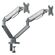 ANDA SEAT MONITOR ARM / STAND A6D-2S  SILVER WHITE DUAL, WEIGHT CAPACITY (PER SCREEN): 2-9KG