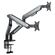 ANDA SEAT MONITOR ARM / STAND A9-2S BLACK- TITANIUM DUAL, WEIGHT CAPACITY (PER SCREEN): 2-15KG
