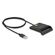 DELOCK CARD READER 91724 ΓΙΑ SMART CARD, USB ΣΎΝΔΕΣΗ, 480MBPS, ΜΑΎΡΟ
