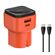 LDNIO ΦΟΡΤΙΣΤΉΣ ΤΟΊΧΟΥ Q2420 ΜΕ ΚΑΛΏΔΙΟ, USB/USB-C, 45W, UNIVERSAL ΠΡΊΖΑ, ΠΟΡΤΟΚΑΛΊ