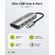 GOOBAY USB HUB 76565, 4X ΘΥΡΏΝ, USB 3.2, 10GBPS, USB-C ΣΎΝΔΕΣΗ, ΓΚΡΙ